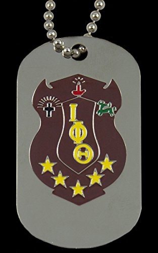 Theta Sigma Double Sided Silver Dog Tag c