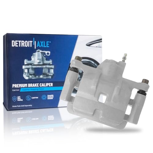 Image of Detroit Axle - Rear Left Brake Caliper for 1992-1995 Mazda 929 1996-1998 2000 MPV [Casting No. 1523 H], Driver Side Disc Brake Caliper with Bracket Replacement
