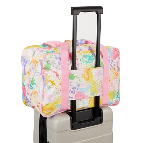 Bright Creations Sewing Machine Bag & Case - 18.1 x 9.4 x 12.2 in, Pastel Watercolor, Multicolor - Carrying Case For Sewing Machine With Zippered Organizer Pockets