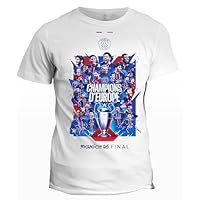 T-Shirt PSG Enfant - Champions d'europe 2025 - Collection Officielle Paris Saint-Germain - Taille 14 Ans
