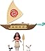 Mattel Disney Princess Moana Small Doll & Boat Playset with Floating Boat Vehicle & 2 Character Friends, from Mattel Disney Movie