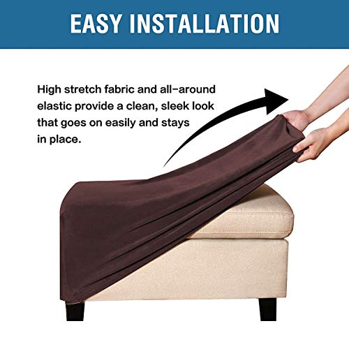 Housse de pouf lavable pour rénover et protéger un repose-pieds usé