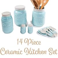 Algopix Similar Product 8 - Mason Jar Kitchen Utensil Set 