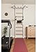 BenchK 522W Wallbars, Stall Bars, Swedish Ladder, Gymnastic Ladder with Fixed Steel 6-Grip Pull Up Bar, Dip Bar with Polyurethane Back Support, Floor to Ceiling or Wall Mounting