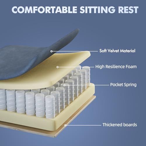 Image of Soontrans Velvet Fabric Ergonomic Gaming Chair with Footrest, Reclining Office Computer Desk Game Chairs with Massage Lumbar Cushion,Headrest,Comfortable Video Gamer Chair for Adult