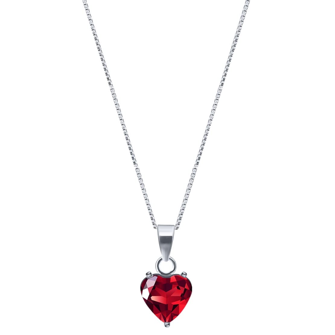 Parnika 925 Solitaire Silver Necklace Chain Pendant (16.5 + 1.5 Inches Adjuster) in Pure 92.5 Sterling Silver for Women/Girls | Gift For Girls & Women | (B0B1C54PHL) Amazon Price History, Amazon Price Tracker