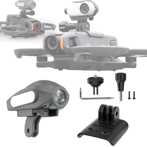 Avata 2 Mount Adapter Bracket Compatible with DJI Avata 2 Compatible with DJI Action 4 3/ Insta360 X4 Multi-Functional Expansion Bracket Sports Camera Holder Drone Light Bracket (Stand Kit)