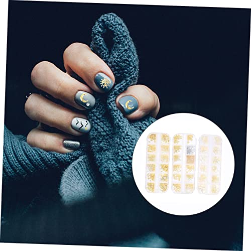 FRCOLOR 3 Caixas De Acessórios De Arte Para Unhas Lantejoulas Decoração De Pérolas Decorações Para U