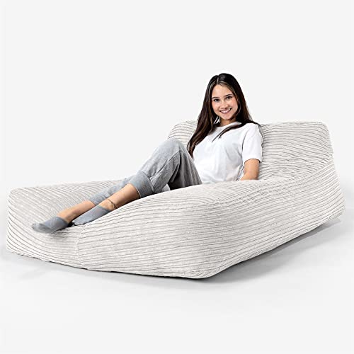 Lounge Pug, Schlafsofa Sitzsack, Chaiseloungue, Cord Creme