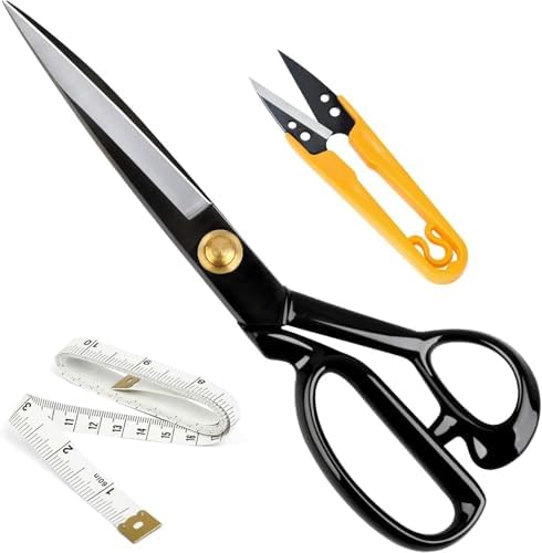 Fabric Scissors Professional 10 inch Heavy-Duty Sewing-Scissors for Leather Industrial Strength High Carbon Steel Tailor-Shears Dressmaking Tailoring Home Office Artists Students