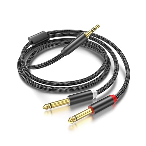 Câble 3.5mm vers double 6.35mm mono de 10m idéal pour animer vos soirées avec un haut-parleur