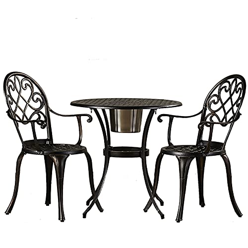 Struttura robusta: realizzato in alluminio pressofuso, questo set da bistrot da 3 pezzi offre durata e stabilità per un uso duraturo. Il suo design antiruggine e resistente alle intemperie assicura che questo set da patio sia perfetto per ambienti esterni, permettendoti di goderti il tuo spazio senza preoccupazioni. Ideale per pranzare e rilassarsi, questo elegante set valorizza qualsiasi area esterna.