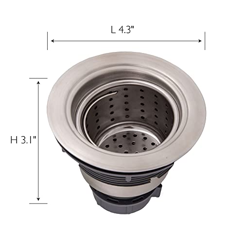 Colador para fregadero de cocina acero inoxidable 3.5 pulg miniatura 2