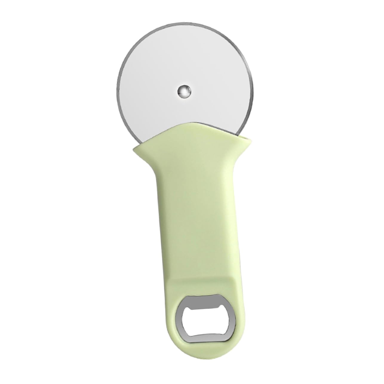 SOLUSTRE Heavy Duty Stainless Steel Pizza Cutter with Bottle Opener Versatile Pizza Cutting Wheel for Smooth Slicing and Easy Cleaning Kitchen Tool