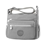 LassZone Women's Multi-Pocket Casual Crossbody Bag Handbags Waterproof Nylon Shoulder Bags Messenger Travel Bag for Shopping Hiking Daily Use