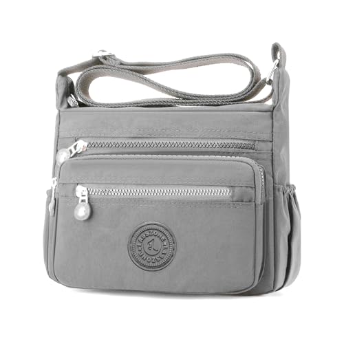 LassZone Women's Multi-Pocket Casual Crossbody Bag Handbags Waterproof Nylon Shoulder Bags Messenger Travel Bag for Shopping Hiking Daily Use