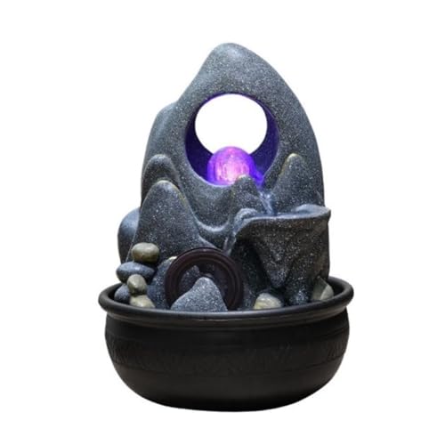 Fontaine d'intérieur design Feng Shui avec boule en cristal et éclairage LED - 2