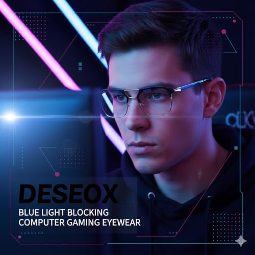 Image of Classic Style Men Demo ARC Glass Blue Light Blocking Retro Square Eyeglasses Computer Gaming Acetate Eyewear Frames Anti Glare Unisex medium