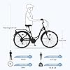 ZUKKA Beach Cruiser Bike for Women 24 Inch Ladies Bike 7 Speed Complete Cruiser Bikes with Dual V-Brake and Adjustable Seat, Adult City Bike for Women, Men, Multiple Colors #4