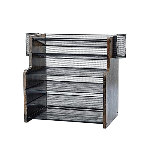 File Rack File Management Rack Office Supplies Storage Pen Holder Desktop Stationery Notebook Organizing Letter Trays
