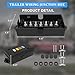 Anayguto 2 Set 7 Way Trailer Junction Box Weatherproof 7 Gang Color Coded Solid Studs Electrical 7 Way Trailer Wire Junction Box 7 Pole Waterproof for RV Camper Caravans Boat Rewiring - Black