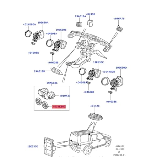 Rejilla de ventilación trasera de consola central para Land Rover Discovery 3 LR3 2005 a 2009 6