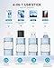 ROSPE USB Stick 256 GB für iPhone, MFi-zertifiziertes 4-in-1 Speicherstick mit USB 3.0, Lightning, USB-C & Micro-USB, kompatibel mit iPhone/iPad/Android/PC, USB 3.0 High-Speed Memory Stick, Blau