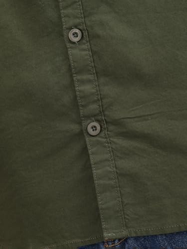 Image of WROGN Men's Pure Cotton Shirt | Solid | Oversized Fit
