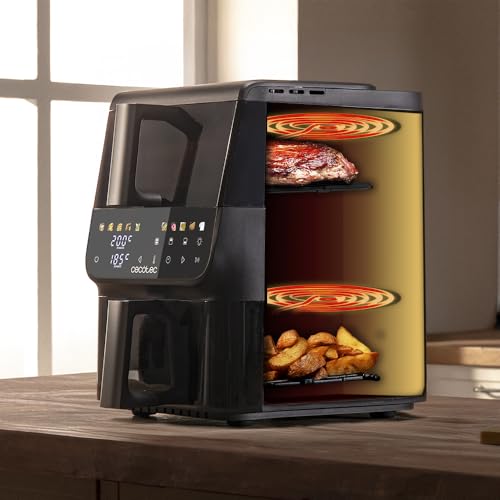 Cecotec Friteuse à Air sans Huile Air Fryer Cecofry DuoLevel 10000 DuoSize Window. Design Vertical 2 Cuves de et Sync 10 Menus Température 80 200ºC Fenêtre Panneau Tactile - vue 9