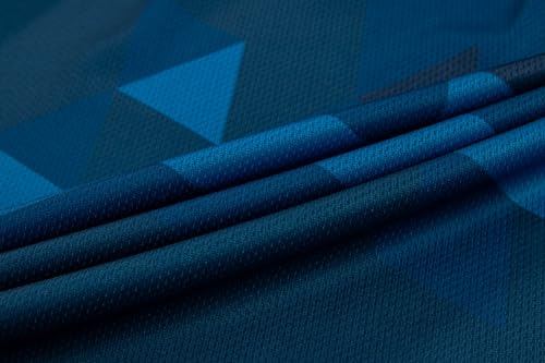GCRFL Men's Cycling Jersey Short Sleeve Biking Shirt with 4 Rear Pockets Breathable Quick Dry Bicycle Jersey (Blue, 3X-Large) by GCRFL - Used condition - Image 3