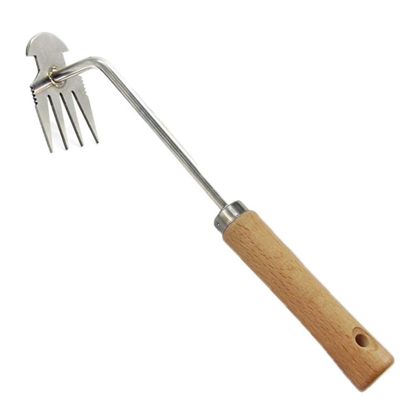 LPMXYWWeeding Tools For Garden Garden Weeder Tool Weeding Tool 4 Teeth Garden Root Remover Tool & Weeding Artifact Uprooting Multi Purpose Weeder Grass Removal Tool Hand Weeder Path Weeder Too