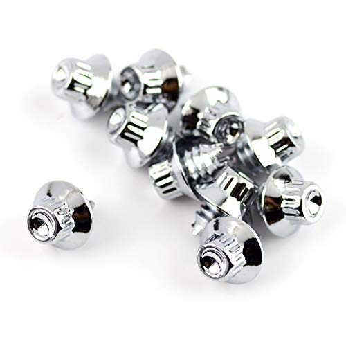 steel.frame.motor 50pcs Wheel Rim Rivets Chrome Silver for 7mm/0.28in Hole Replacement Wheel Lip Rivets Nuts ABS Plastic - Thumbnail 3