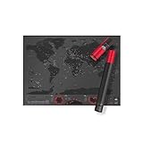 Luckies of London Ltd LUKCAP World Scratch Map, Premium Scratch Off Map, World Scratch Poster with Countries, Cities, Capitals, & Landmarks, Fun & Vibrant Colors, Perfect Gift For Travelers, Capitals Edition