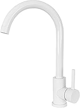 VALAZ Kitchen Taps Sink White PVD Protection High Pressure | Single-Lever Tap, 360° Rotate, Water Saving | Easy and Quick Installation | Brass, Stainless Steel, Mississippi Series