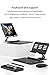 SHIEID Galaxy Z Fold 7 360° Rotating POS Tablet Stand, Zip Pull-Out, Integrated Folding Design Set with Folding Bracket, Keyboard, Mouse, Capacitor Pen–Compatible with Galaxy Z Fold7//6/5/4/3, Silver