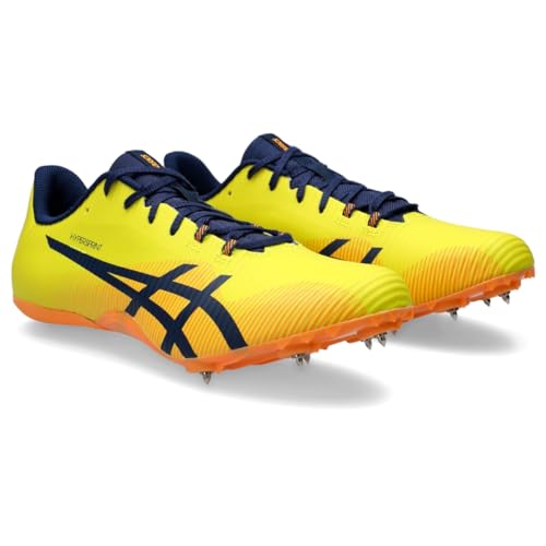 ASICS Unisex Hypersprint 8 Track & Field Shoe, 10.5M / 12W, Bright Yellow/Blue Expanse