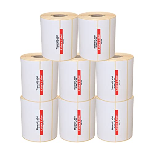 Étiquette Thermique 80x50 mm lot de 8 rouleaux pour imprimante