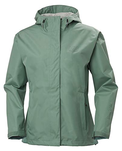 Helly Hansen Women's Seven J Waterproof Windproof Breathable Rain Coat Jacket, 443 Jade, Medium