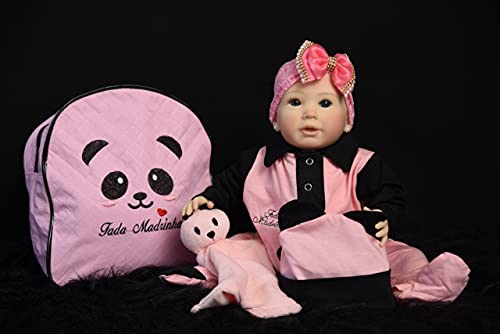 Bebe Reborn Pandinha Fada Boneca Realista Menina