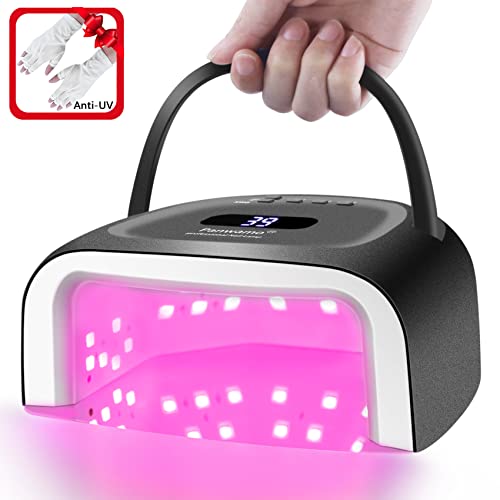 Rechargeable Uv Light For Nails, 60W Cordless Uv Led Nail Lamp With 42 Red-Light Beads, Automatic Sensor & Portable Nail Dryer, Professional Gel Nail Lights Nail Art Manicure Tools For Gel Polish #TOP6