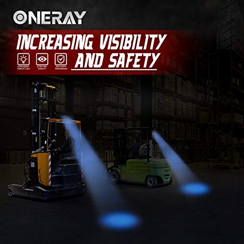 Image of ONERAY [20PCS] Led Forklift Safety Light 8w Blue Spot Lights for Warehouse Warning Spot Light DC10-100V 250LM 5.5inch