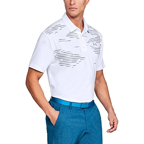 Under Armour Men UA Playoff Polo Polo - White/Overcast Gray/Overcast Gray (132), SM