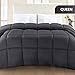 Utopia Bedding Comforter Duvet Insert, Quilted Comforter with Corner Tabs, Box Stitched Down Alternative Comforters Queen Size (Grey)