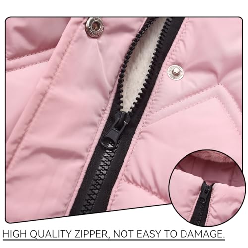 Girl Winter Dress Coats Hooded Fleece Jacket Warm Outwear Waterproof Heavy Parka4