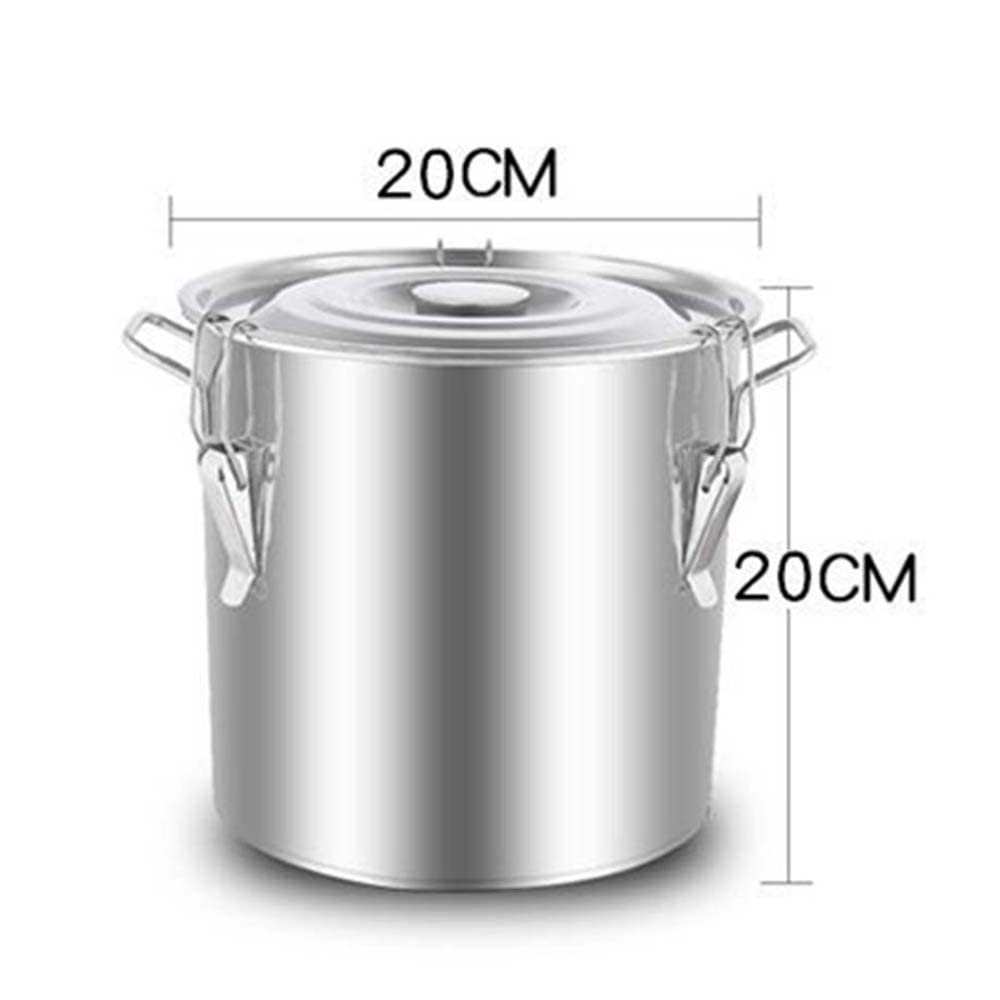 Vorratsdosen Edelstahl,Edelstahl Luftdicht Vorratsbehälter, Metalldose mit luftdichtem Deckel zur Aufbewahrung Küche für Lagerung Reis Mehl Getreide(Size:5L)