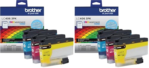 Image of Brother LC4063PK 3 Pack of Standard Yield Cyan,Magenta and Yellow -Ink -Cartridges,(Pack of 2)