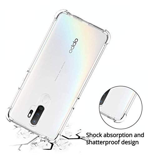 Image of Dashmesh Shopping� Shock Proof Protective Soft Back Case Cover for Oppo A5 2020 / A9 2020 (Transparent) [Bumper Corners with Air Cushion Technology]