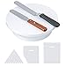 11" Rotating Cake Decorating Stand, Thetis Revolving Cake Turntable with 10.5" Straight & 12.6" Angled Icing Spatulas & 3pcs Icing Smoother