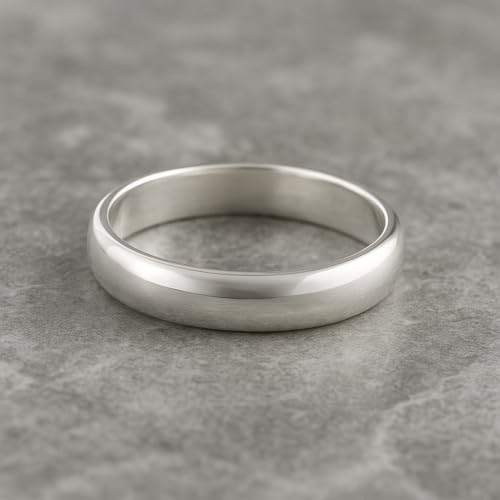 Image of Sechi 925 Sterling Silver Plain Customized Band Ring for Mens and Women | 925 Stamped Stacking Thumb Finger Ring Boys & Girls | Gift for him her | Chandi Ring | Thumb Ring | 6 Month Warranty