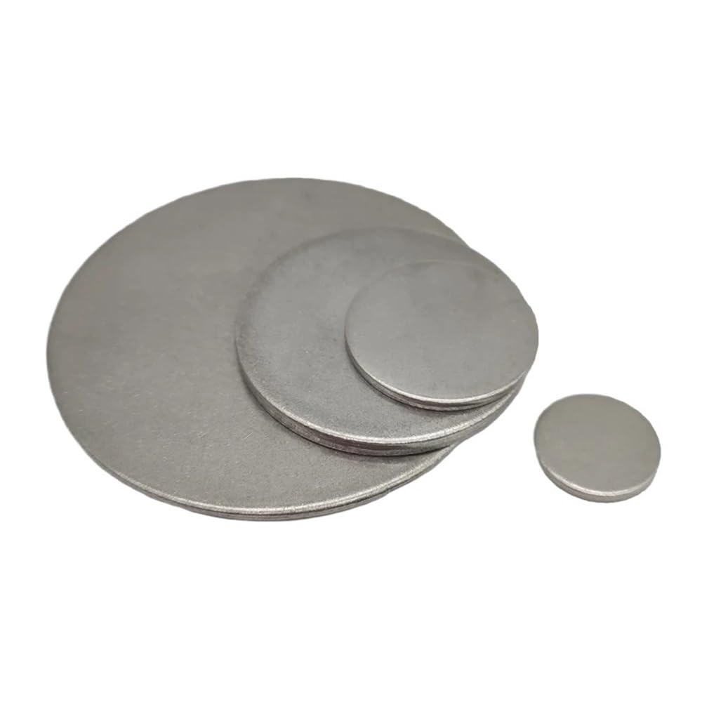 1 pièce de tôle d'acier inoxydable, diamètre 15 cm, plaque ronde SS304, épaisseur 0,5-5 mm, panneaux muraux en acier inoxydable(1mm)